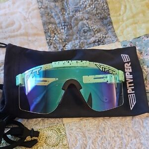 Pit Viper Sunglasses with Mint and Iridescent Lens